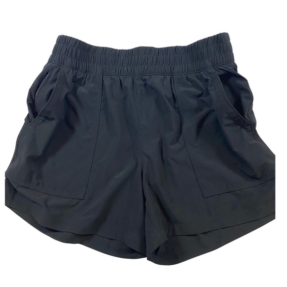 Athleta Pants - Athleta Black Elastic Waist Pocketed Athletic Shorts Women's Size Medium